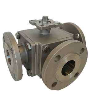 CR-TEC 3 way valve actuators crsf150r 3 way stainless steel flanged ball valves